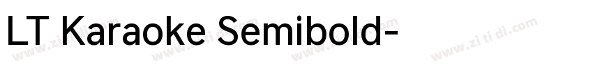 LT Karaoke Semibold字体转换